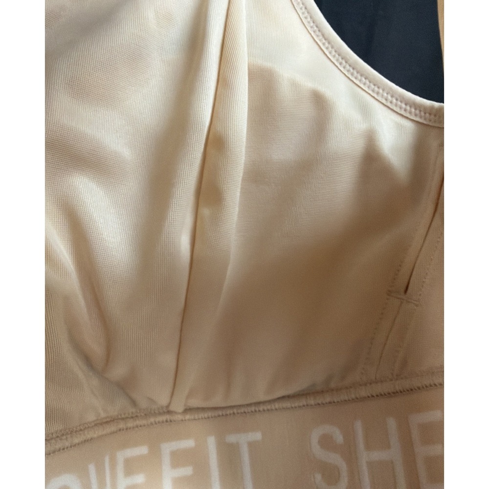 SHEFIT Cream Front Zip High Impact Ultimate Sports Bra Size 2 Luxe - Picture 5 of 9